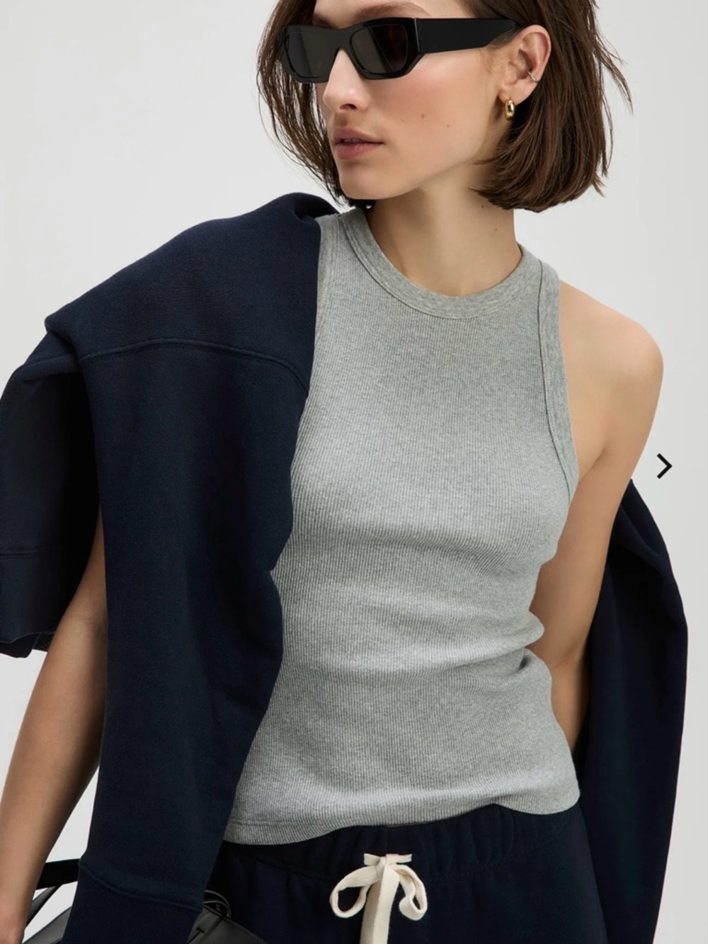 Soldout.NYC The Not So Basic Tank in Heather Grey M NWT